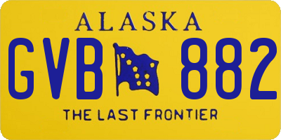 AK license plate GVB882