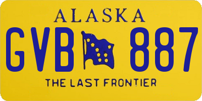 AK license plate GVB887