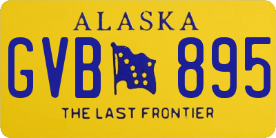 AK license plate GVB895