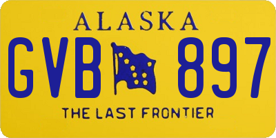 AK license plate GVB897