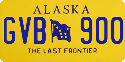 AK license plate GVB900