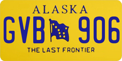 AK license plate GVB906