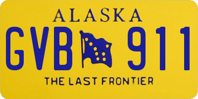 AK license plate GVB911