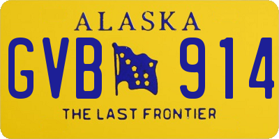AK license plate GVB914