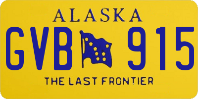AK license plate GVB915