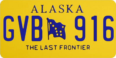 AK license plate GVB916