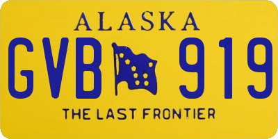 AK license plate GVB919