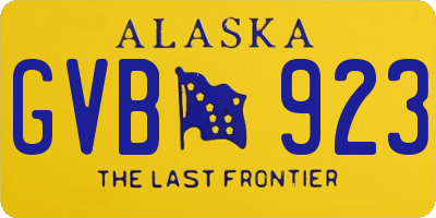 AK license plate GVB923