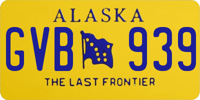 AK license plate GVB939