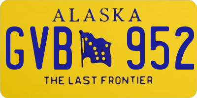 AK license plate GVB952