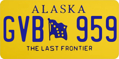 AK license plate GVB959