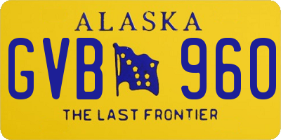 AK license plate GVB960