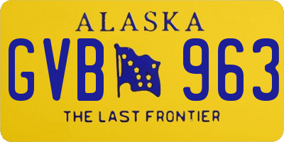 AK license plate GVB963