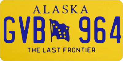 AK license plate GVB964