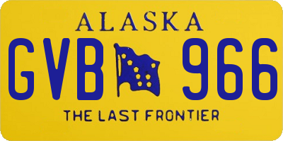 AK license plate GVB966