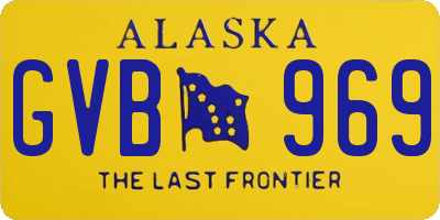 AK license plate GVB969