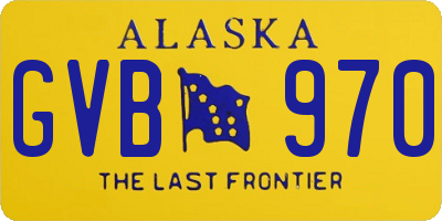 AK license plate GVB970