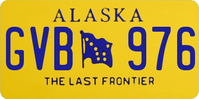 AK license plate GVB976