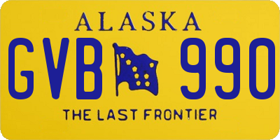 AK license plate GVB990