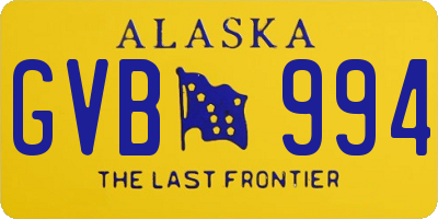 AK license plate GVB994