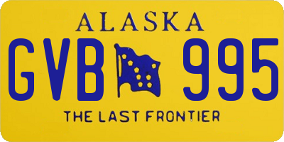 AK license plate GVB995