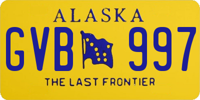 AK license plate GVB997