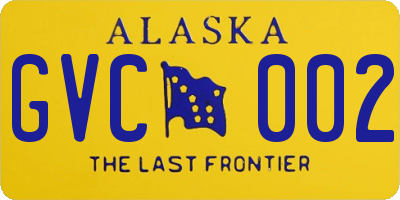 AK license plate GVC002