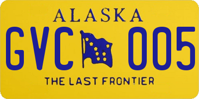 AK license plate GVC005