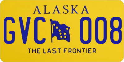 AK license plate GVC008