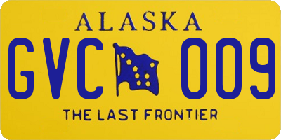 AK license plate GVC009
