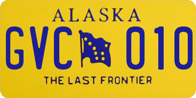 AK license plate GVC010