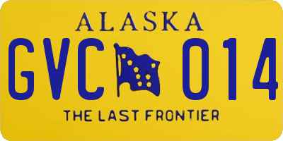 AK license plate GVC014