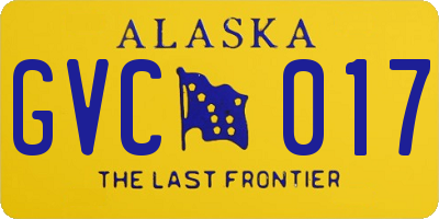 AK license plate GVC017