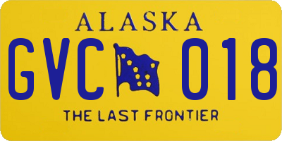 AK license plate GVC018
