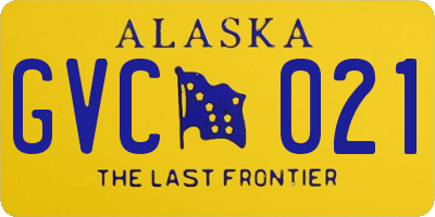 AK license plate GVC021