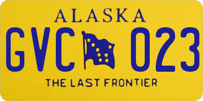 AK license plate GVC023