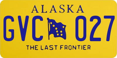 AK license plate GVC027