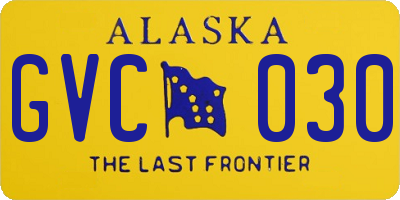 AK license plate GVC030