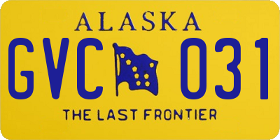 AK license plate GVC031