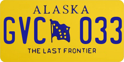 AK license plate GVC033