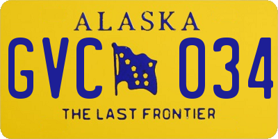 AK license plate GVC034