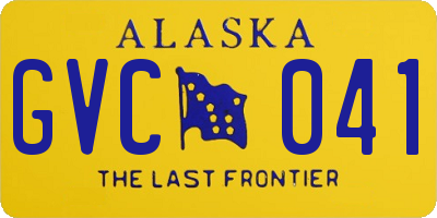 AK license plate GVC041