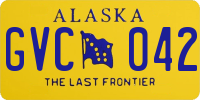 AK license plate GVC042