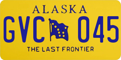 AK license plate GVC045