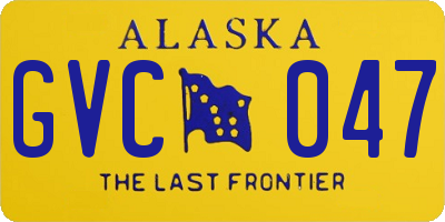 AK license plate GVC047