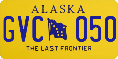 AK license plate GVC050
