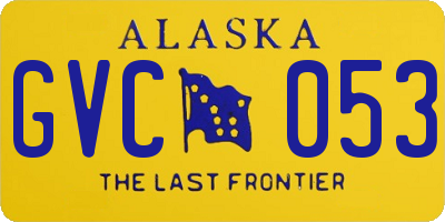 AK license plate GVC053