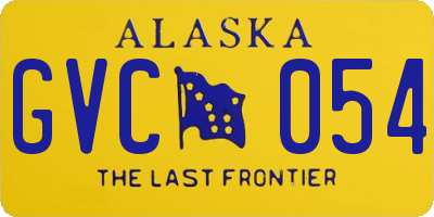 AK license plate GVC054