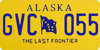 AK license plate GVC055