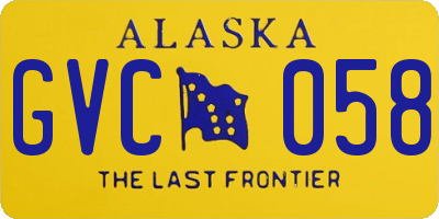 AK license plate GVC058